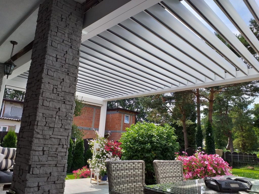 Pergola aluminiowa, elektryczna, wiosenna promocja, pomiar, montaż