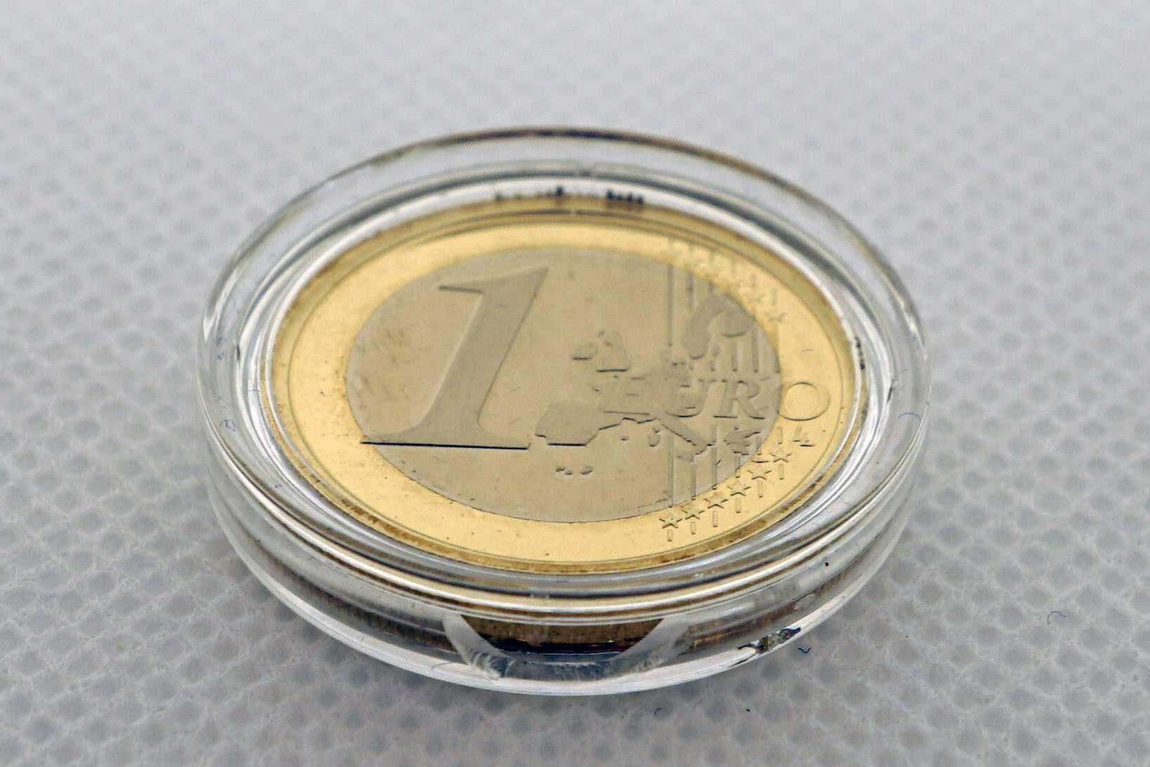 Moeda de 1 Eur de 2005 do Vaticano Joao Paulo II em Proof