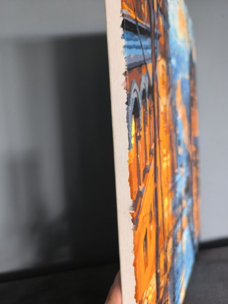 Obraz 50x40, malowany po numerach, w drewnianej ramie