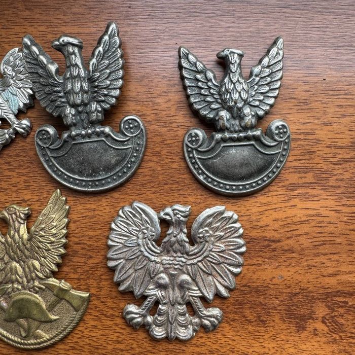 Orzełki zestaw PRL + Straż graniczna nowszy