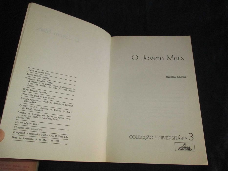 Livro O Jovem Marx Nicolai Lápine