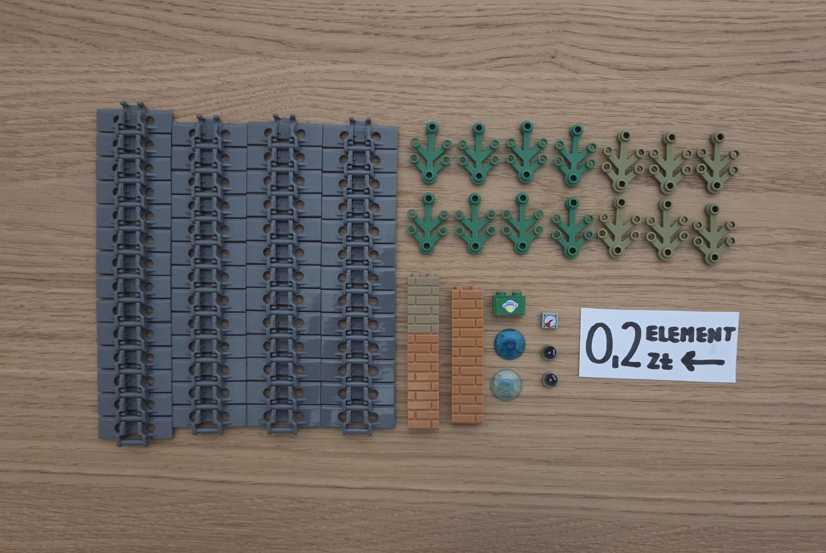 Lego orginalne elementy skały rośliny