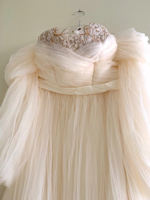 Suknia ślubna princessa bufiaste rękawy 36 S, 38 M, 40 L