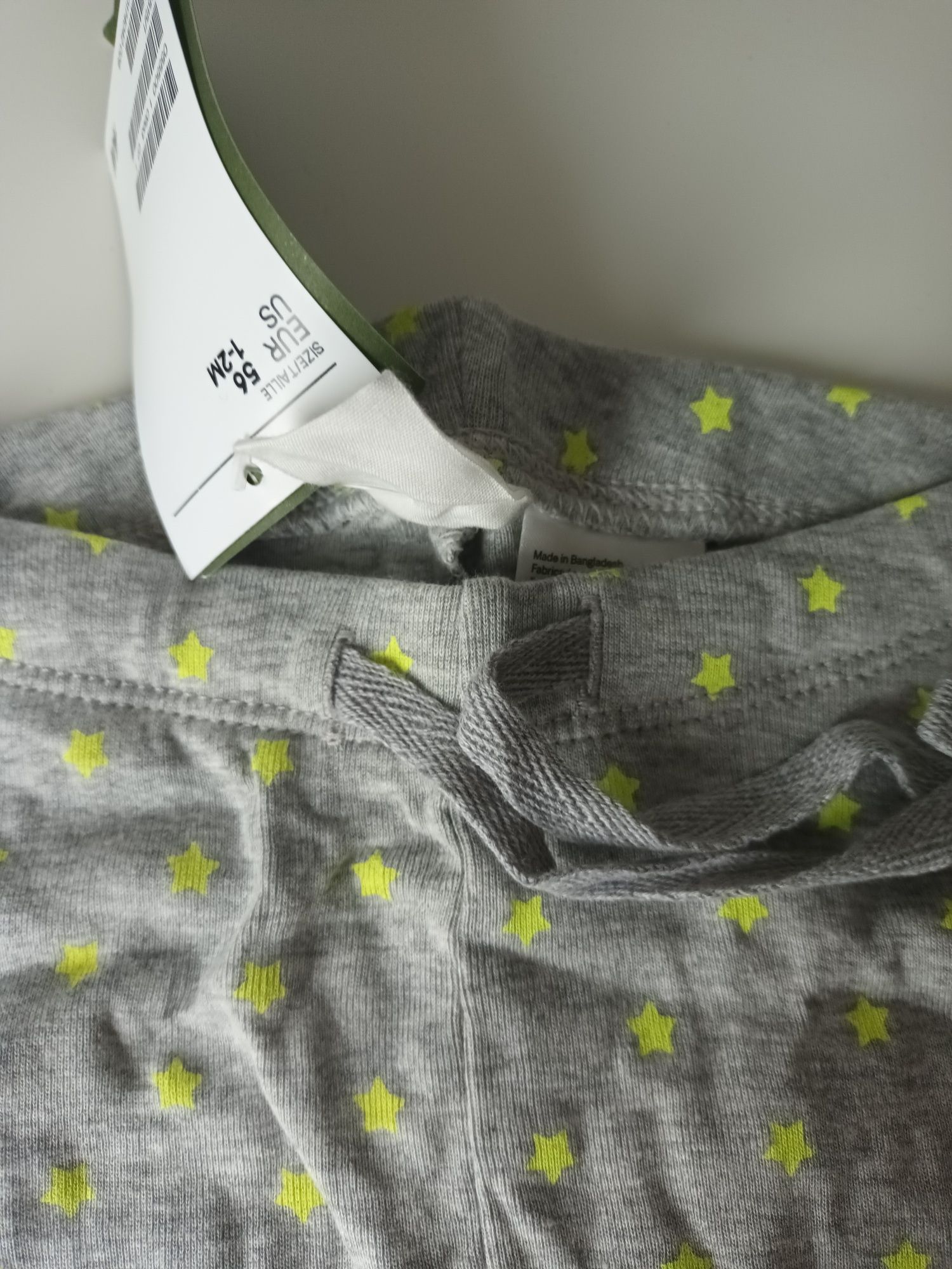 Nowe H&M spodnie rozm 56 szare noworodek niemowlak