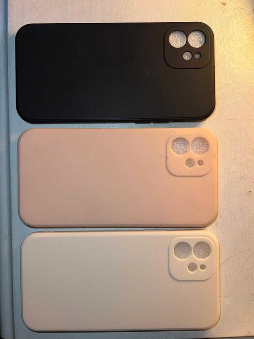 Capas varias cores Iphone 12 e película Anti spay