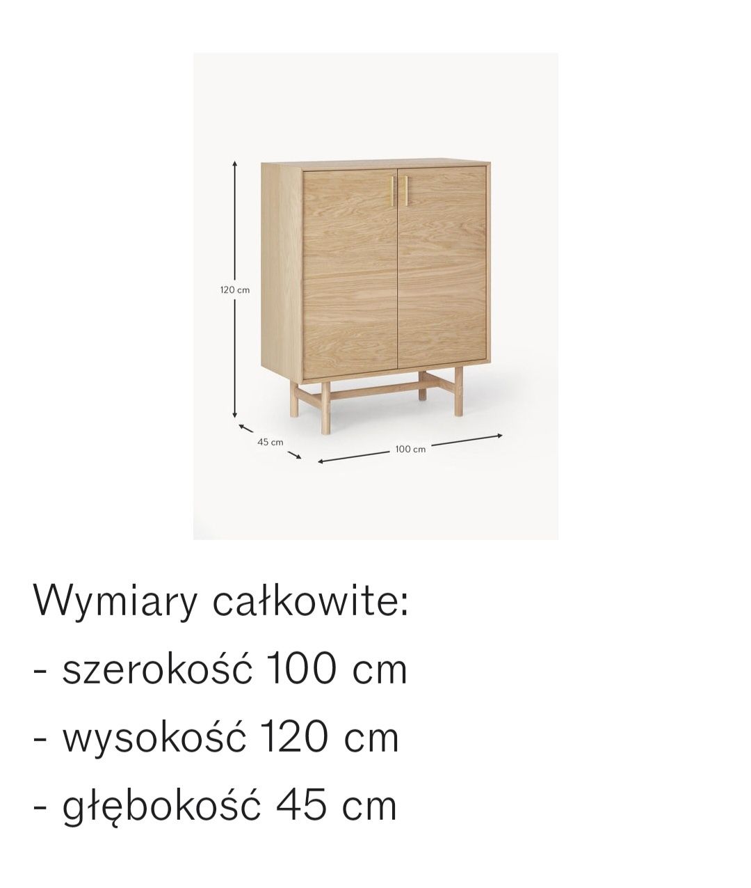 Komoda z drewna dębowego Diana Westwing Collection