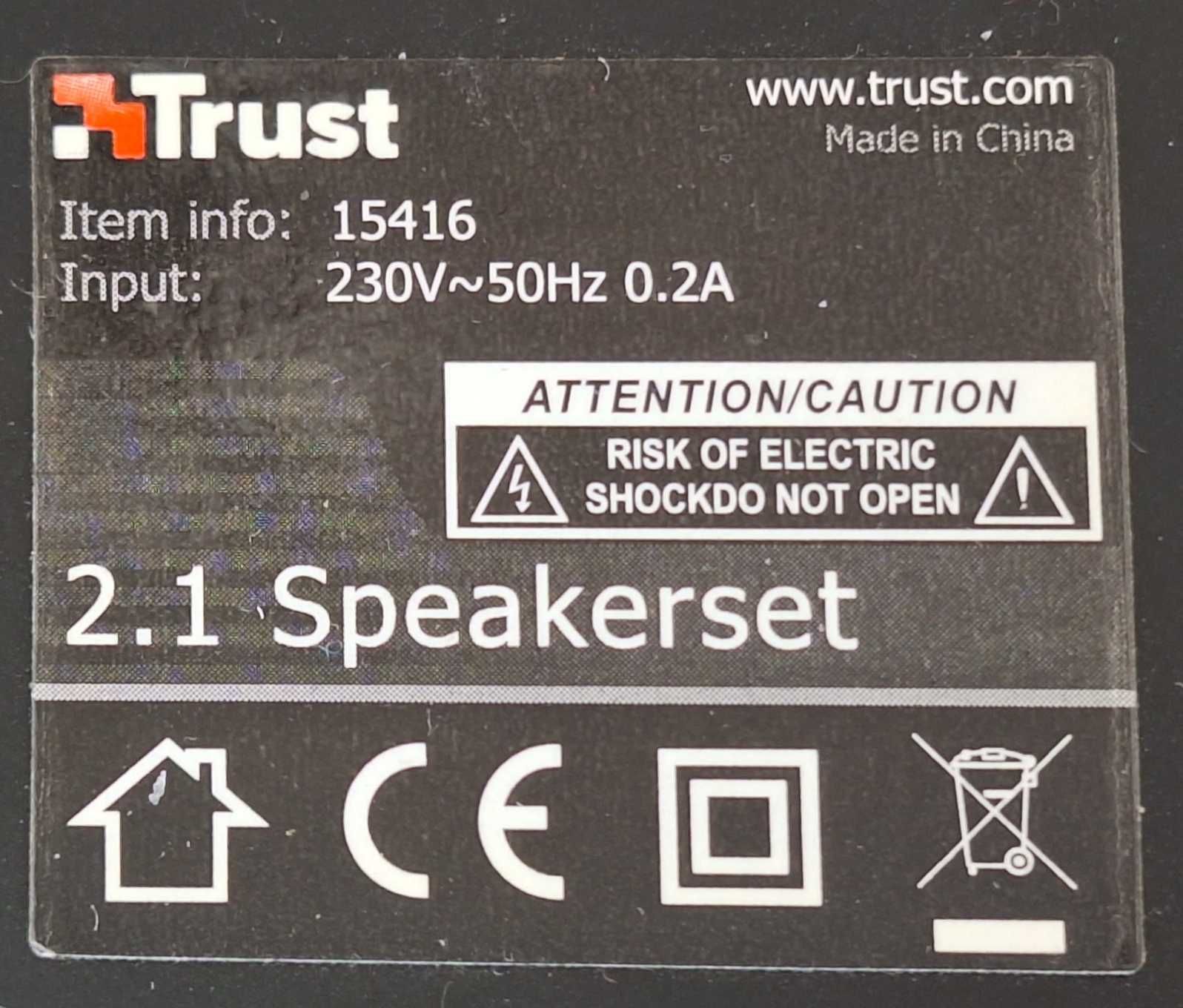 Subwoofer do głośników komputerowych 2.1 "Trust SP-3680 - 15416"