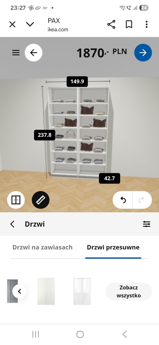 Szafa pax 150x236x35