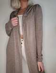 Brązowy kardigan oversize rayon vintage