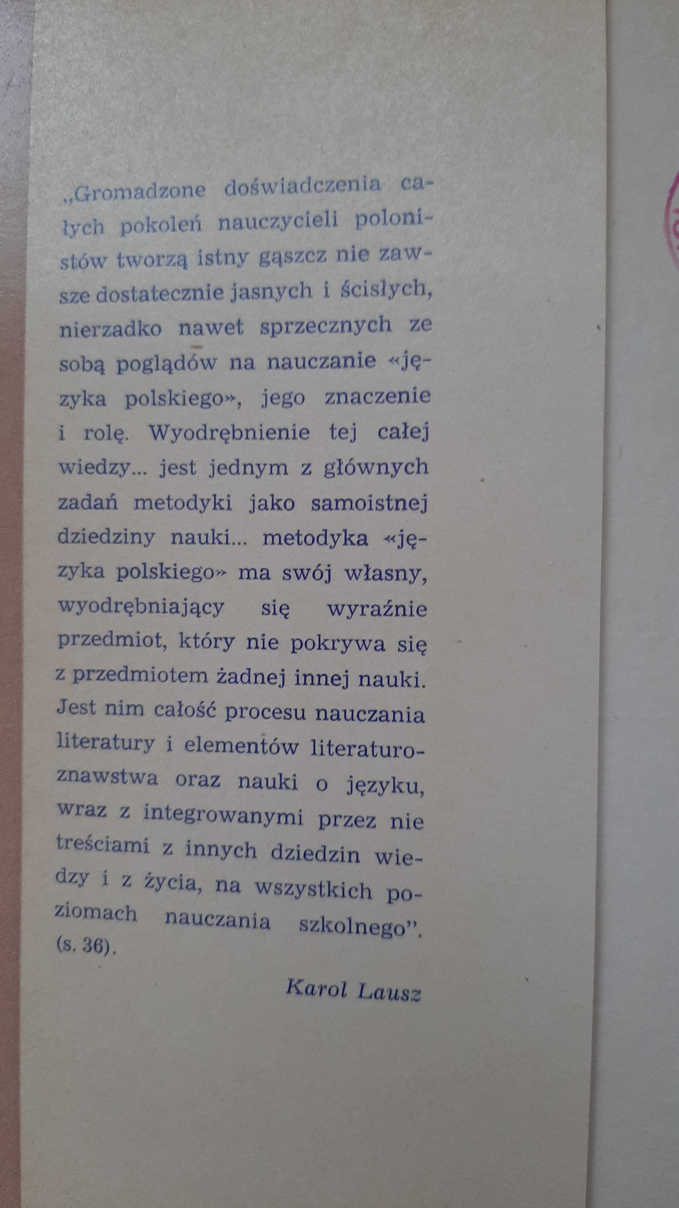 Karol Lausz Podstawowe problemy współczesnej metodyki literatury PWN