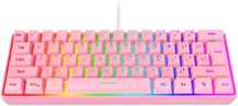Snpurdiri 60% Membrane Wired Gaming Keyboard, Pink