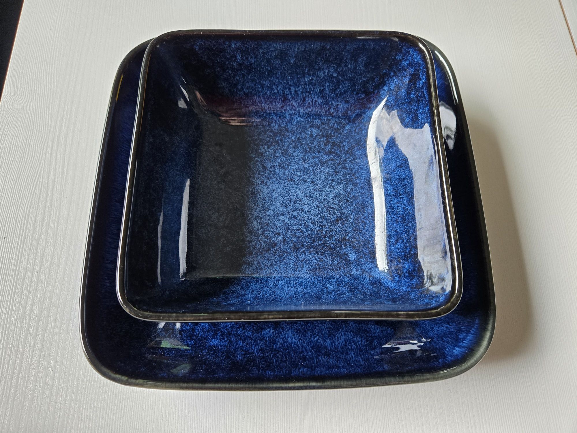 Zestaw obiadowy dla 4 osób, niebieski galaxy, vancasso stern blue