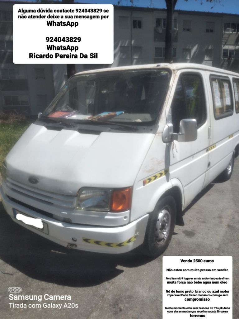 Ford transit 9 lugares mista l100 ano 1989