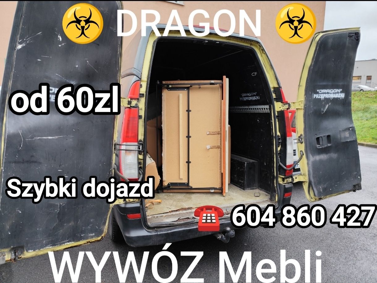 DRAGON Opróżnianie mieszkań,Garaży,Piwnic,Domów,Wywóz mebli gruzu,Agd