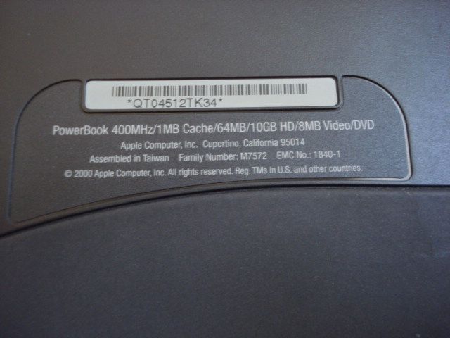 MAC Powerbook 400MHZ