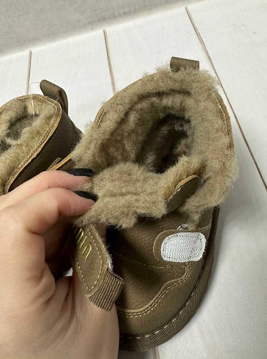 Зимові дитячі Ugg BBT уггі екошкіра хакі 23-24