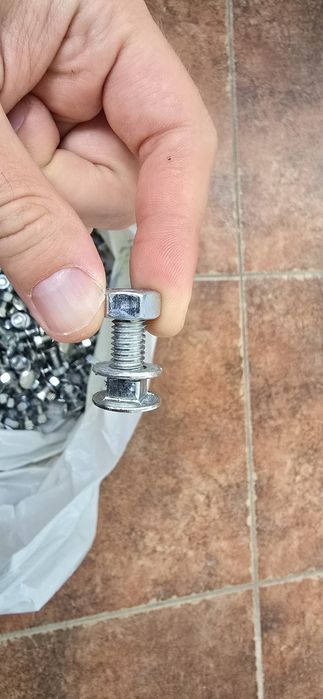 m8x25 śruba zamkowa do ogrodzenia paneli ocynk 100 szt