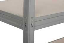 4 Estantes metálicas cinza Spaceo 180x180x60-400 kg por prateleira