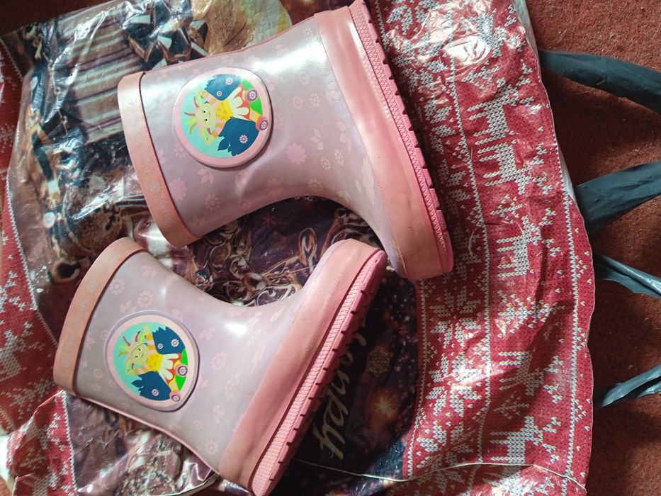 Резинові чобітки гумачки для дівчинки 23 розмір