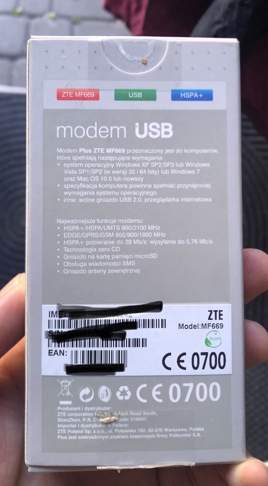 Modem USB, ruter, na kartę sim