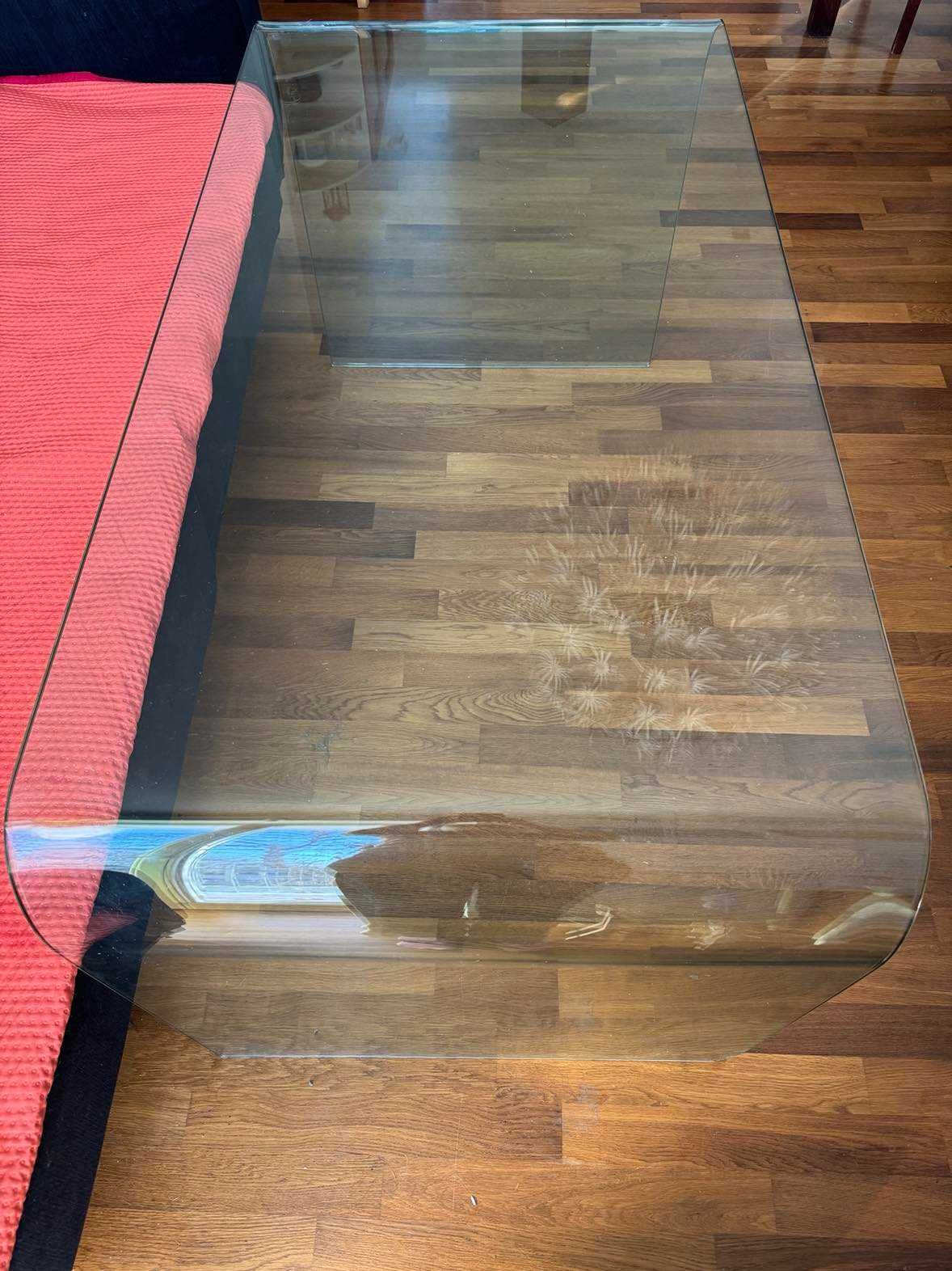 Biurko szklane transparentne stół szklany
