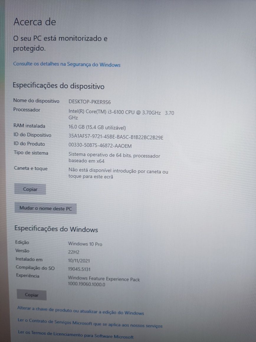 Computador HP sem monitor