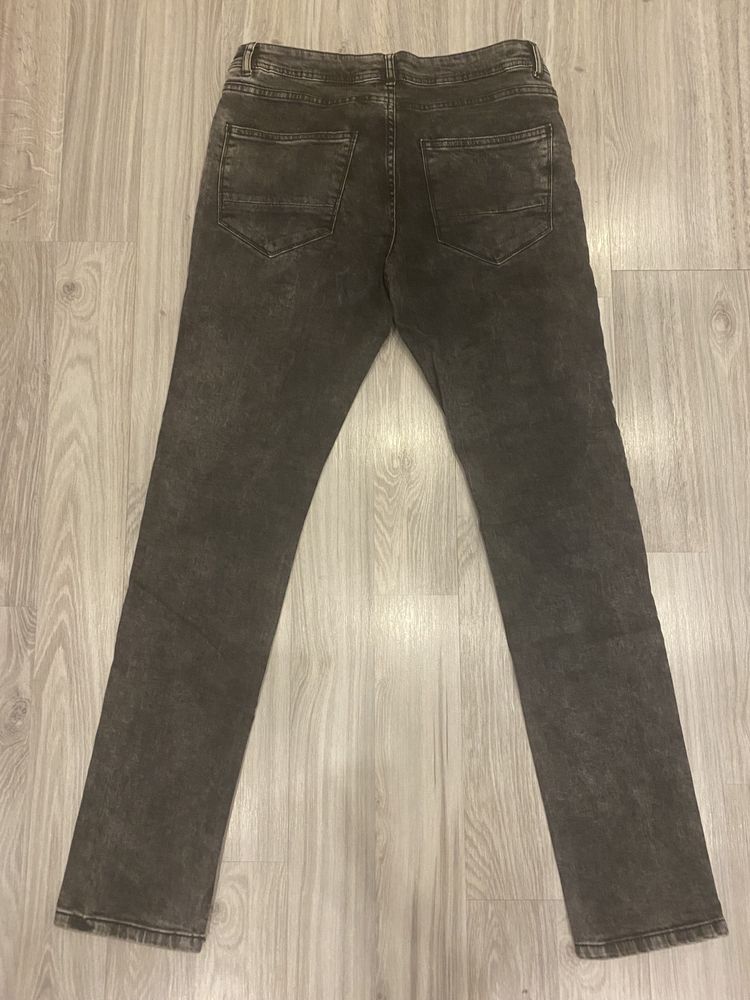 skinny jeansy szare spodnie jeans L32 W30