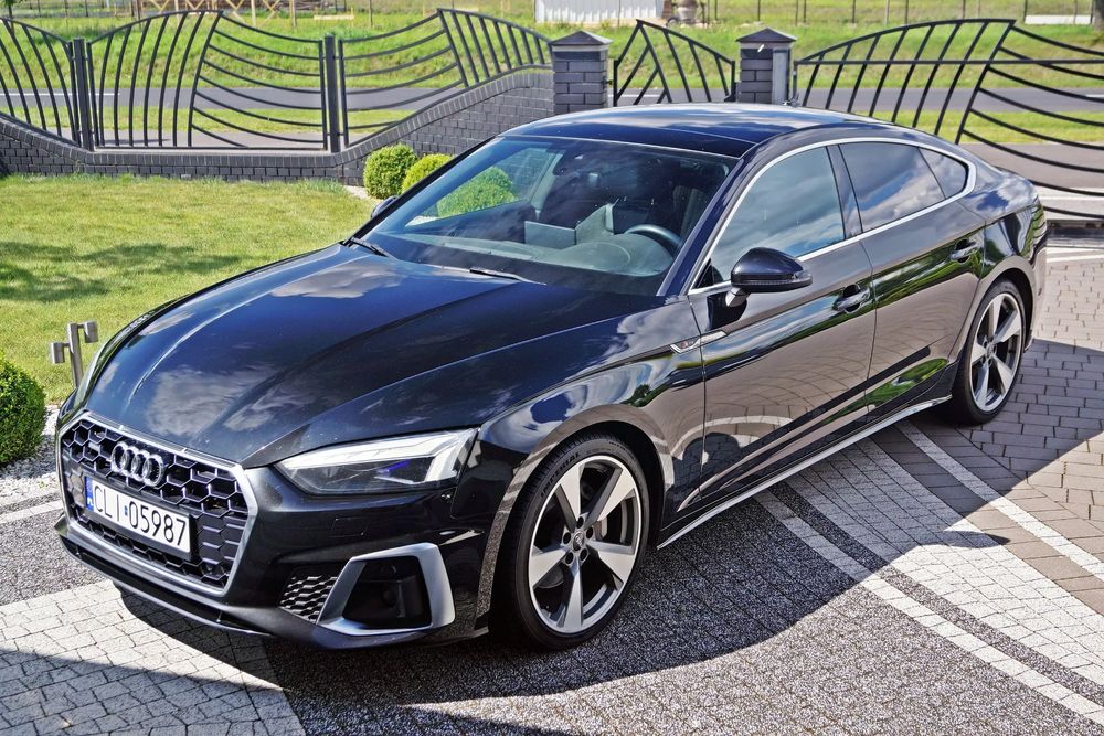 Audi A5 Sportback 2x S-Line Full LED LASER Matrix B&O mHEV Polski Salon FV23%