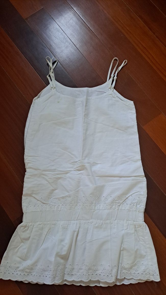 Vestido branco alças com forro