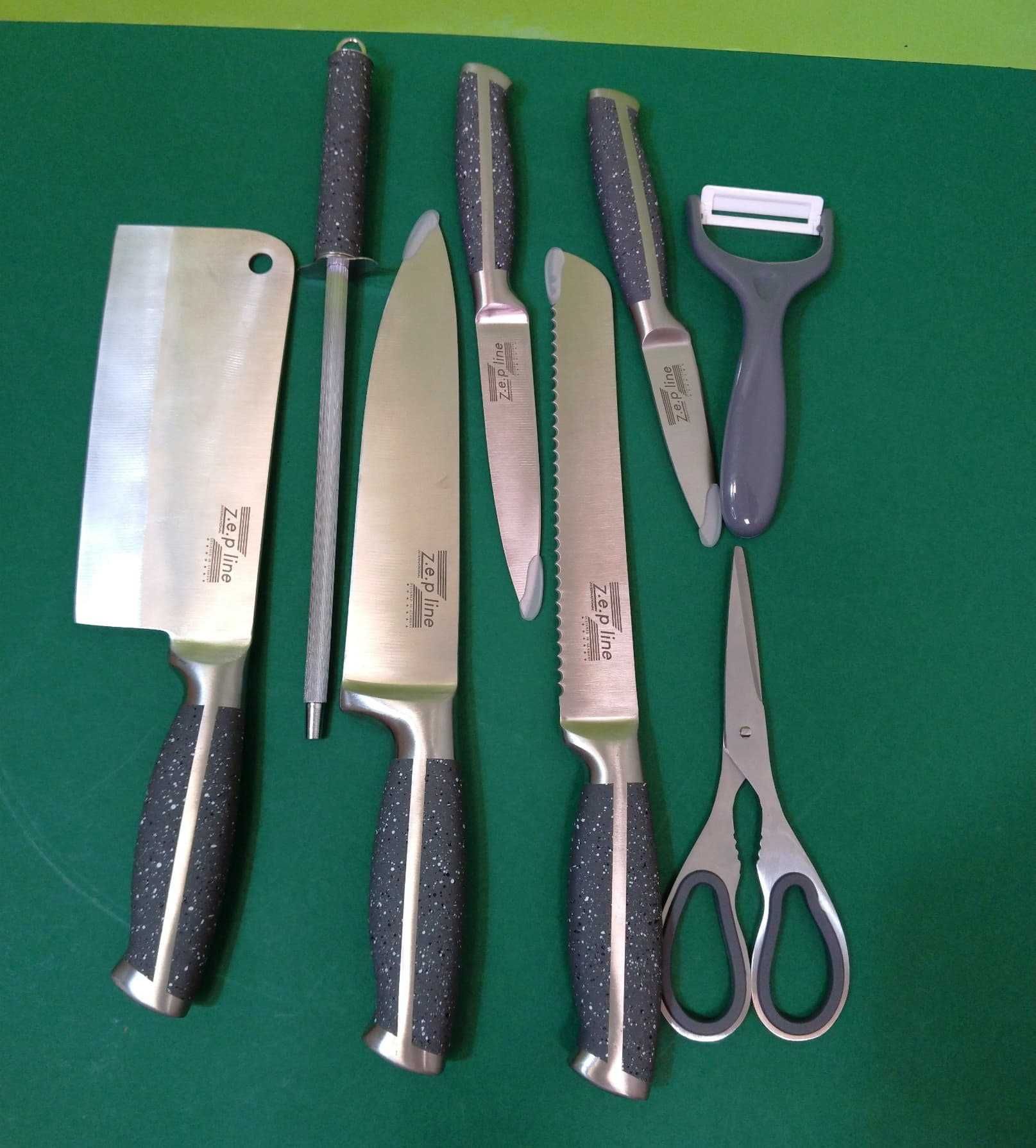Професійний набір ножів Zepline 8 предметів підставкою