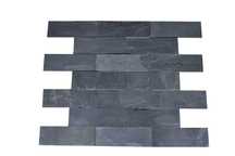 Kamień Elewacyjny, Łupek Black Slate naturalny 10x30x0,8-1,3 cm