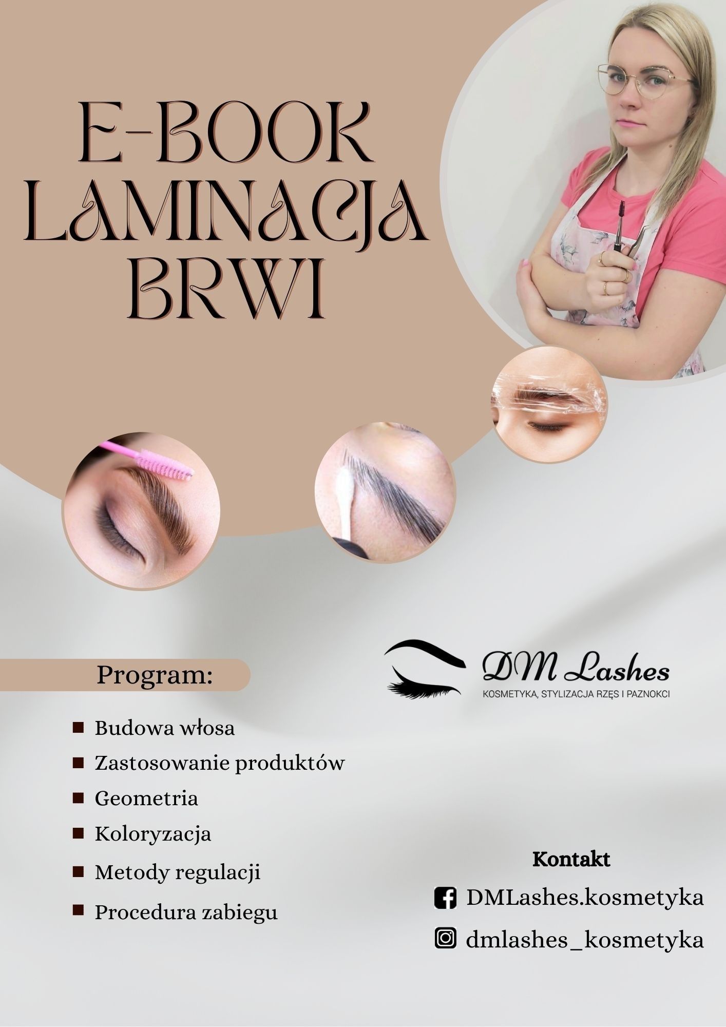 Ebook laminacja brwi , lifting rzęs