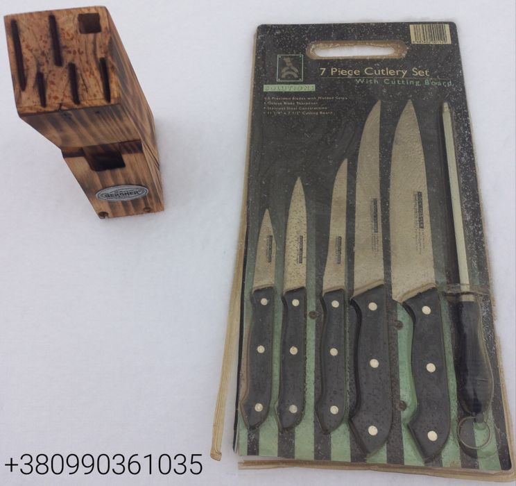 Ножи, мусат, и подставка в подарок