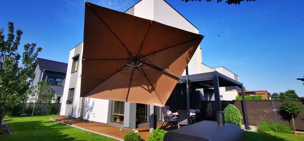 parasol ogrodowy obrotowy DERBY RAVENNA AX 275 X 275