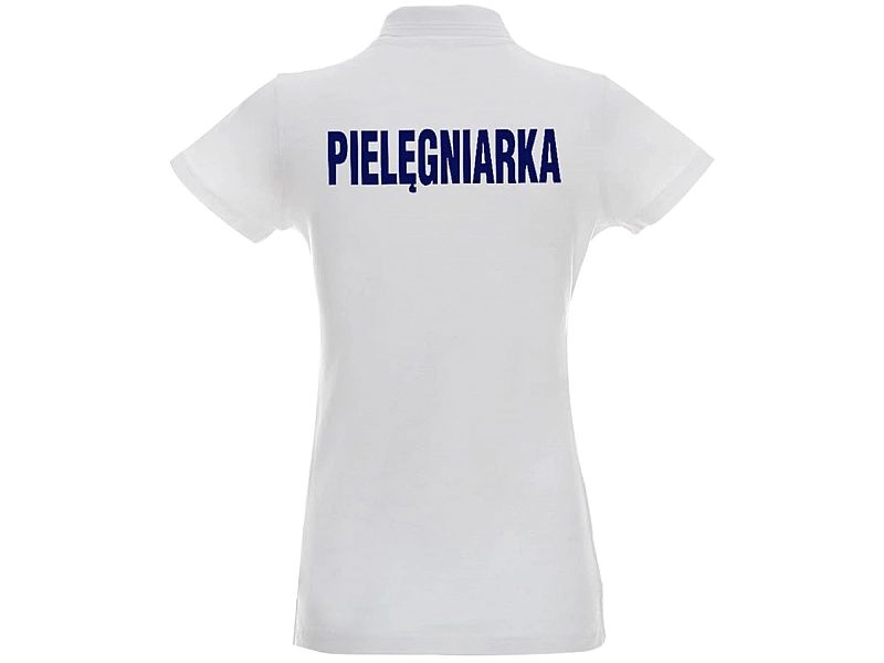 Koszulka Polo damska PIELĘGNIARKA biała (S)
