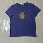 Maison Kitsune Paris liliowa koszulka t-shirt fox print tee designer