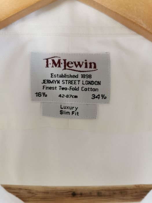 Elegancka koszula na spinki, T. M. Lewin, rozmiar L, 50, 34 1/2