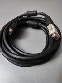 Товстий якісний кабель VGA з феритовими фільтрами 6 метрів + бонус