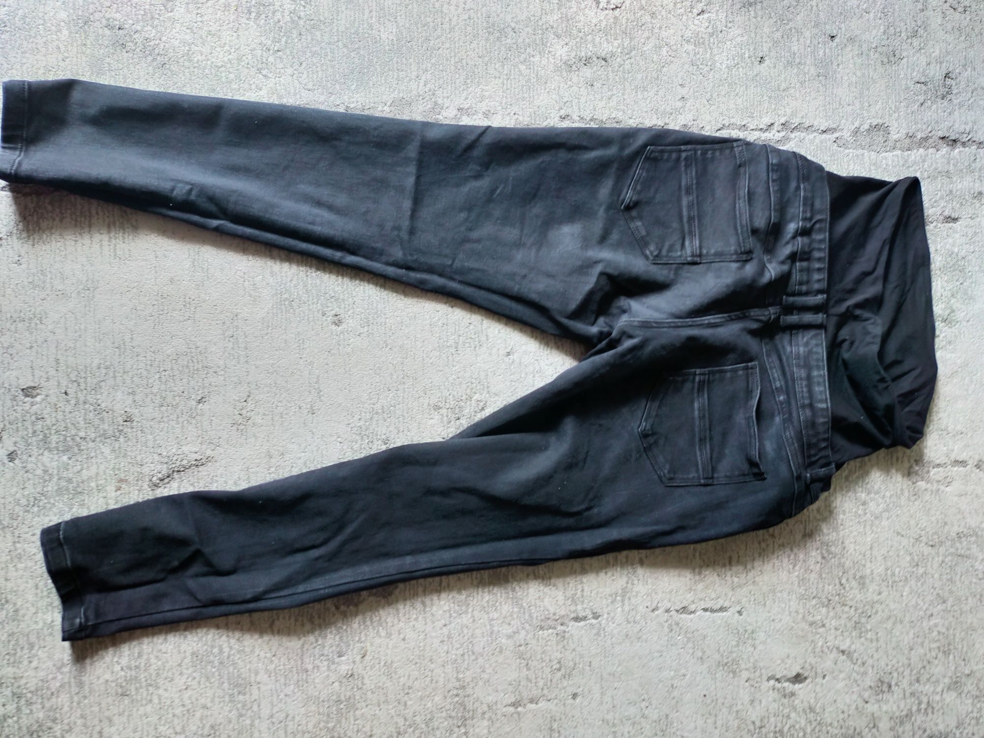 Spodnie ciążowe jeansowe czarne rozmiar M/L