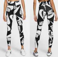 Nike legginsy sportowe damskie logowane wzór M