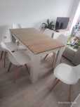 Conjunto Mesa Extensível de Jantar ou Cozinha mais 6 Cadeiras