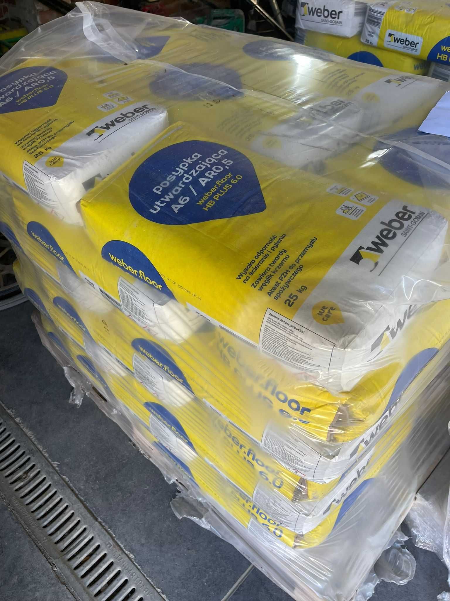 WEBER utwardzająca posypka, utwardzacz do posadzek betonu szary GRAFIT