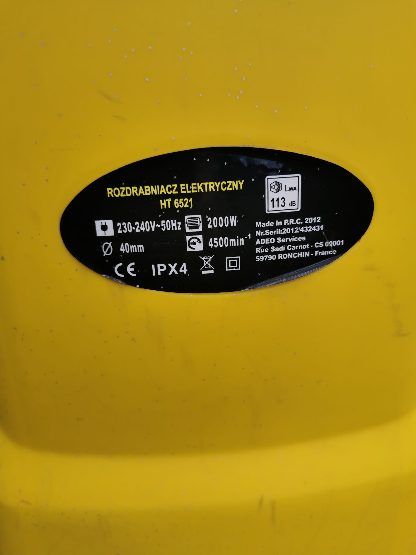 Rozdrabniacz elektryczny