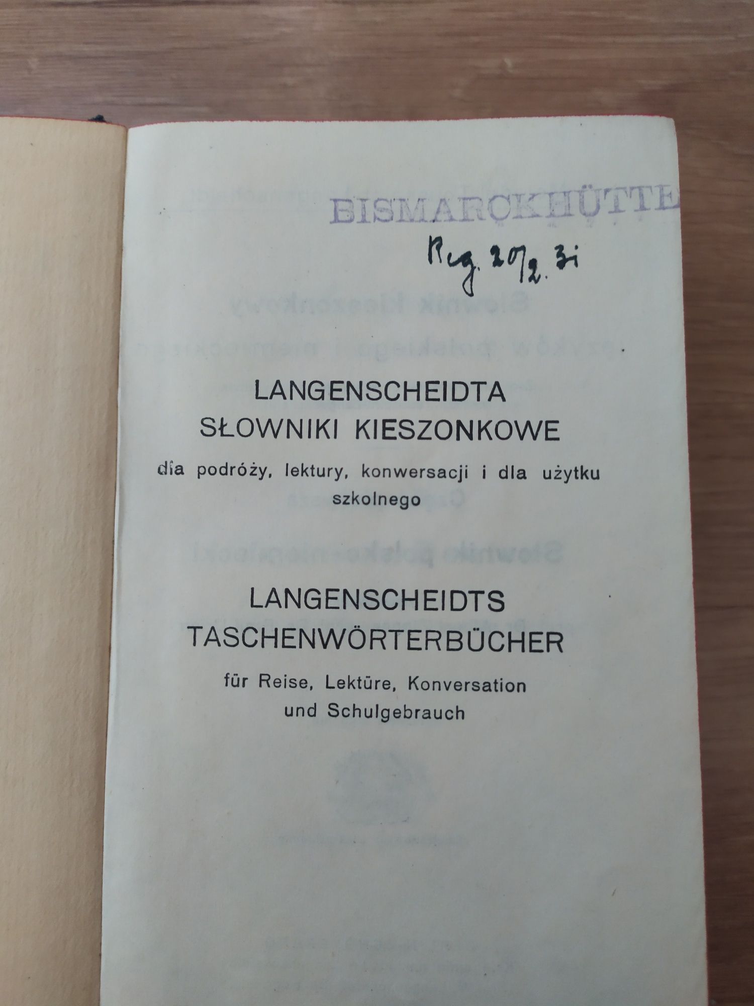 Słownik polsko-niemiecki, niemiecko-polski z 1920 r.