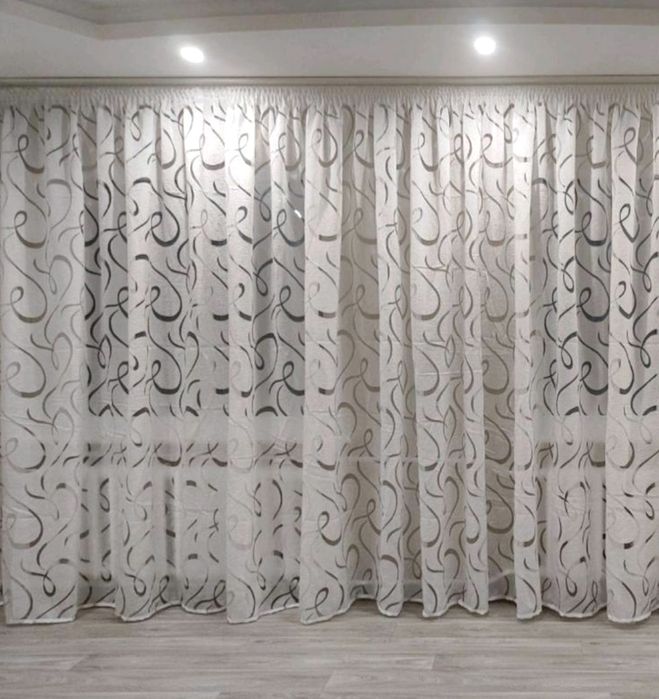 Тюль з візерунком, 5 м, мікрожатка.