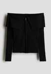 H&M sweter dziewczęcy z odkrytymi ramionami 134/140 cm