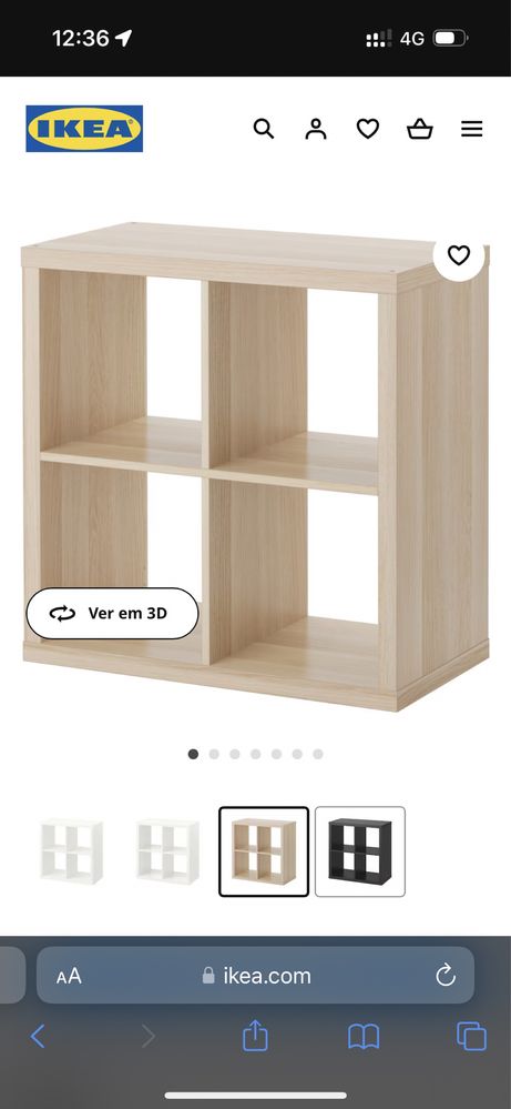 2 KALLAX IKEA modelo antigo em madeira