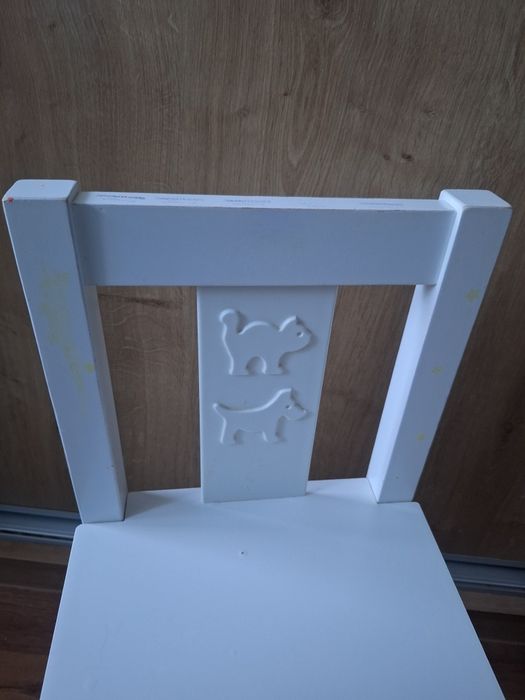 IKEA Kritter białe krzesło krzesełko dla dzieci
