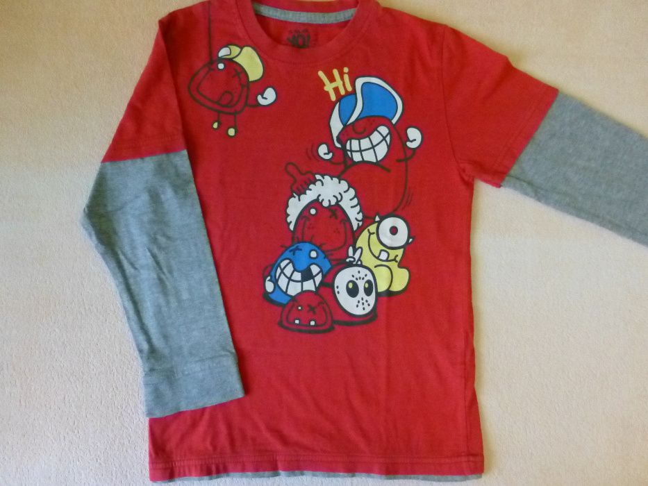 5-10-15 zestaw 3 szt. T-shirtów chłopięcych z długim rękawem roz. 134