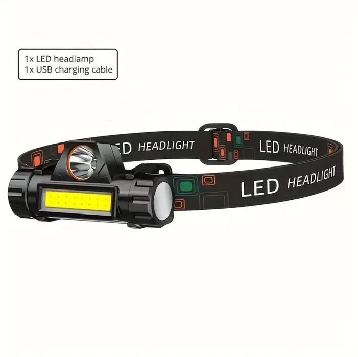 Przenośna latarka na głowę LED